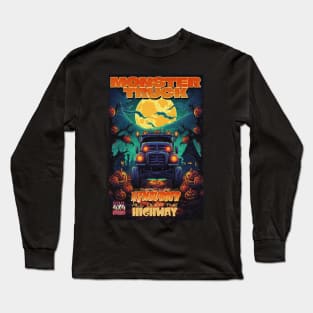 Halloween Monster Truck Hamburger All Over the Highway Long Sleeve T-Shirt